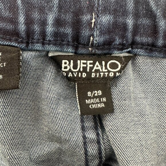 Buffalo by David Bitton Pull On Drawstring Straight Crop Womens size 8 Blue Jean - Picture 3 of 5